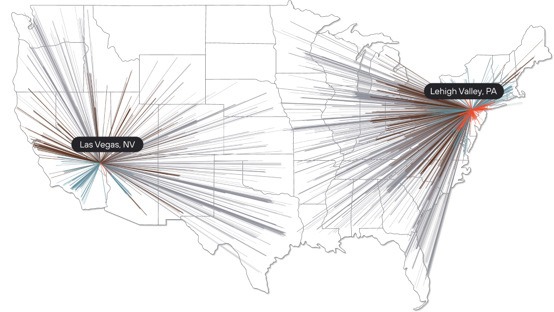 map of two-node network